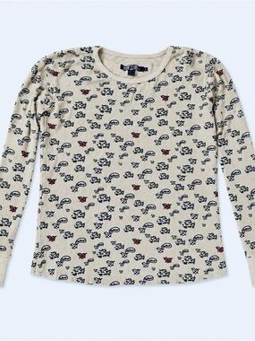 Volcom light green Long Sleeve Graphic Thermal Tee with Red & Black Prints